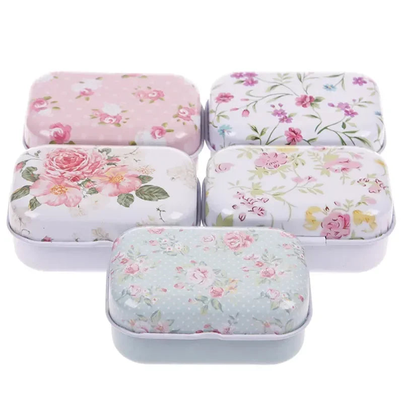 boîtes bijoux métal fleuri vintage rose blanc bleu respectueux environnement moderne stockage