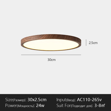 lampe led marron texture bois moderne éclairage quotidien minimaliste monté surface interrupteur tactilefluxlumineux200082000