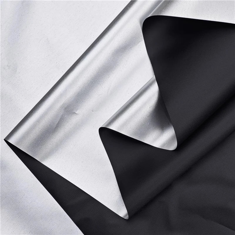 rideau protection uv opaque noir polyester moderne 170cm large 3m longueur