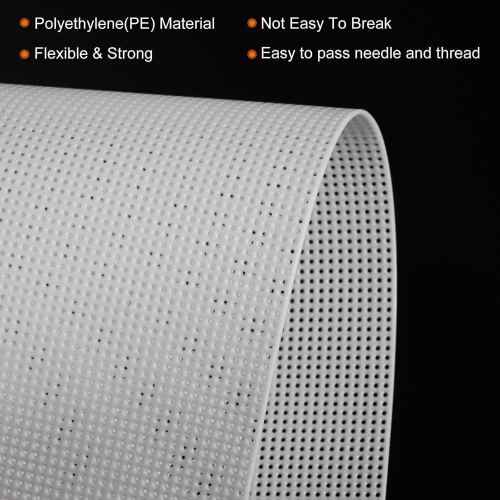 grille point croix blanc noir perforée 28x21cm broderie crochet artisanat