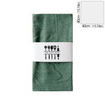 serviettes table coton texture lin moderne vert jaune gris rose beige blanc opaques clips