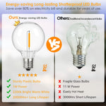 guirlande lumineuse extérieure led jaune orangé industrielle vintage 10m 15lamps imperméable ip44