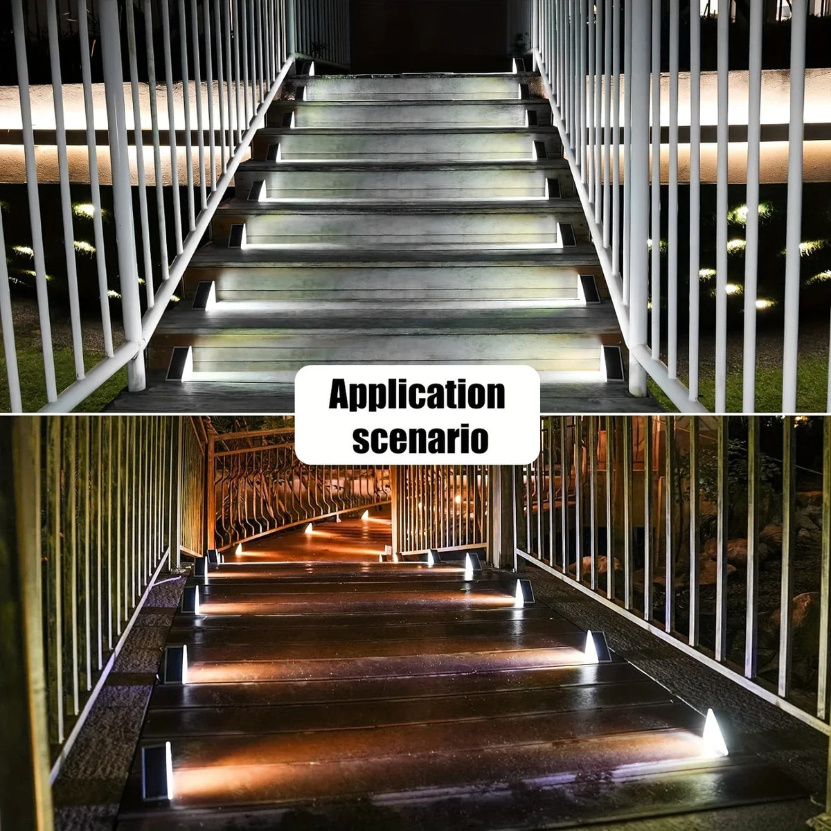 appliques murales solaires adhésives led noir blanc modernes triangles opaques sécurité extérieur