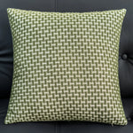 coussin deco vert olive motif floral moderne polyester jacquard adhesif 45x45cm 30x50cm