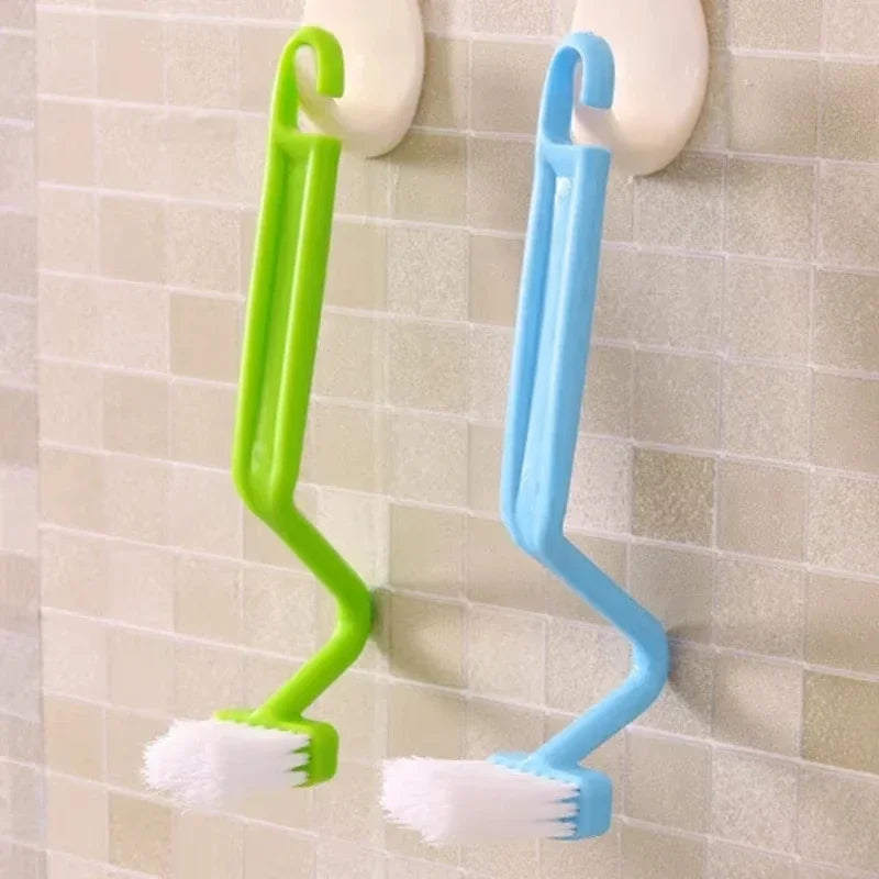 brosse nettoyer wc rose bleu vert moderne pois blancs adhésif fixe poignée portable respectueux