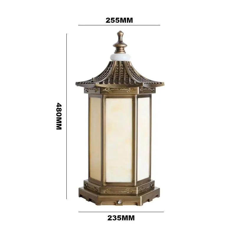 lanterne extérieure or noir classique éclairage public led ip65 étanche moderne
