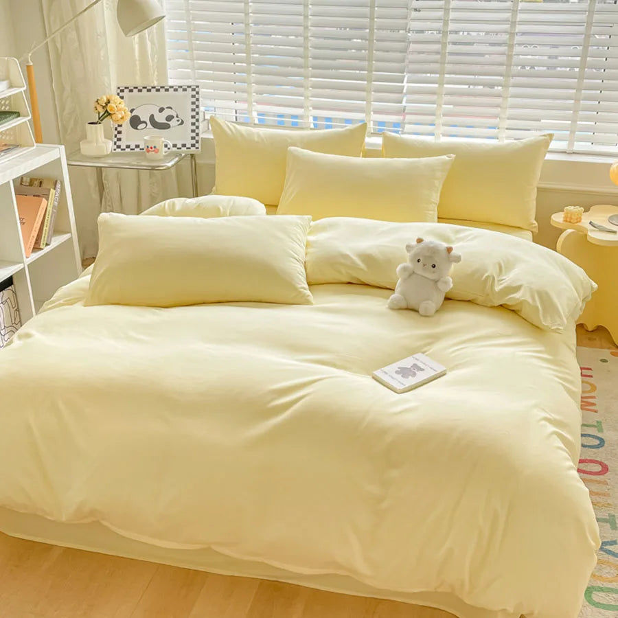 ensemble literie moderne pièces housse couette uni blanc polyester qualité 150x200cm 180x220cm 200x230cm 220x240cm