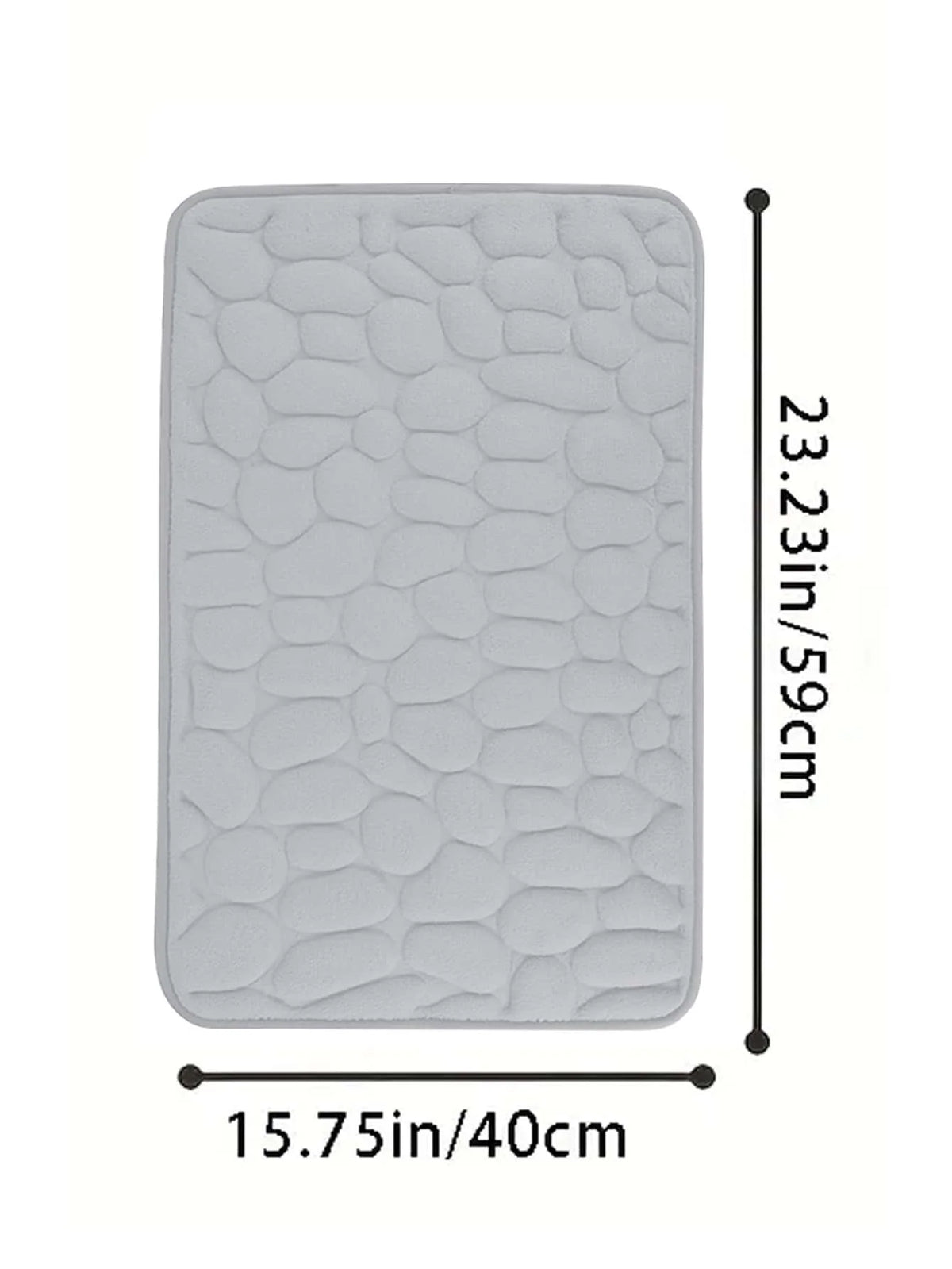 tapis bain moderne gris texture galets antidérapant salle bain absorbant lavable
