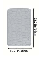 tapis bain moderne gris texture galets antidérapant salle bain absorbant lavable