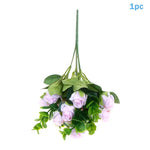 décoration intérieure bouquet roses artificielles modernes élégantes vase transparent anniversaire mariage