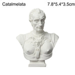 buste sculptural résine blanc détails antiques classiques décoration intérieure alexander beethoven athena chopin