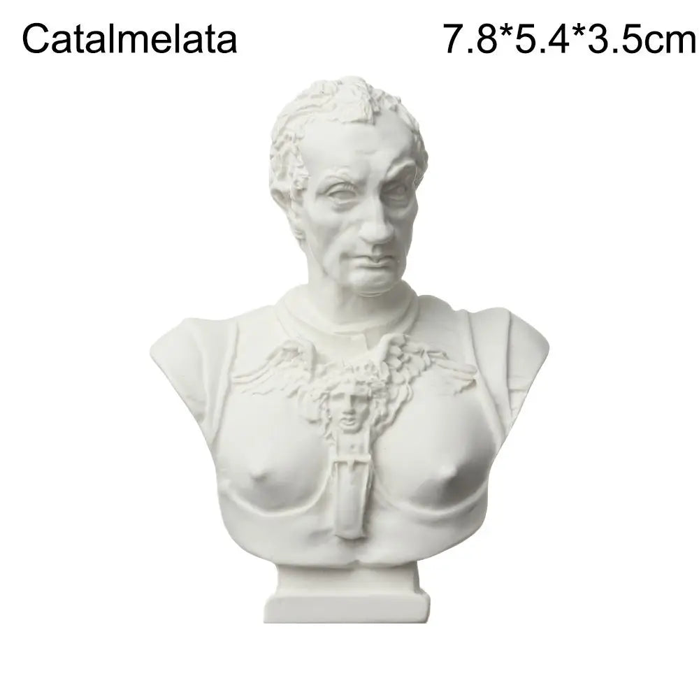 buste sculptural résine blanc détails antiques classiques décoration intérieure alexander beethoven athena chopin