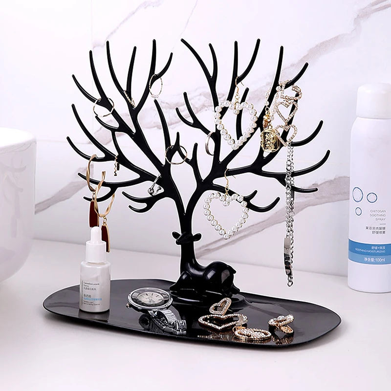 présentoir bijoux arbre branches coeurs moderne noir blanc minimaliste