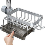 support vaisselle transparent moderne noir gris grille clips gants brosses vaisselles