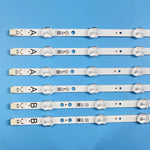 bandes led tv blanc rondelles dorées modernes rétro éclairage aluminium 460mm