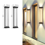 applique murale led moderne noir doré ip55 extérieure mur fixée 100cm 5lumieres
