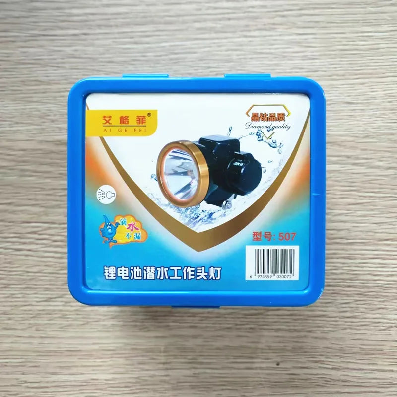 lampe frontale led étanche ip65 rechargeable batterie lithium bandeau élastique pince fixation