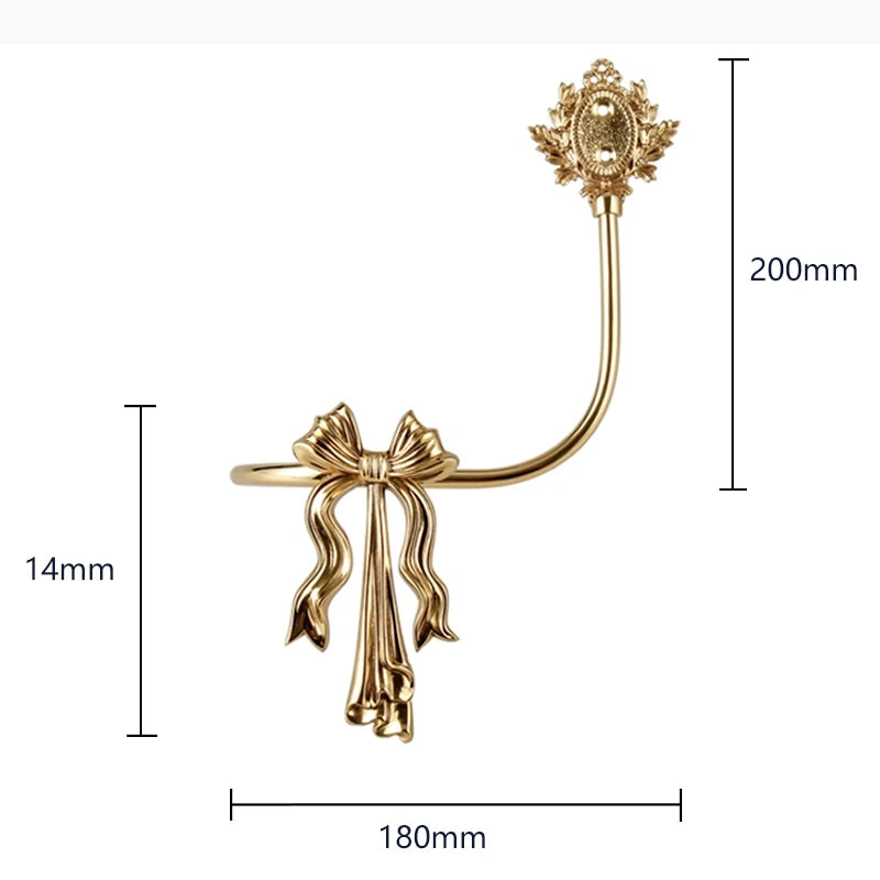 boucles rideau or ailes sculptées classiques décoratives noels dorés deux pièces
