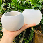 cache pots silicone blanc moderne plateau assorti cache pots beige minimaliste texture lisse