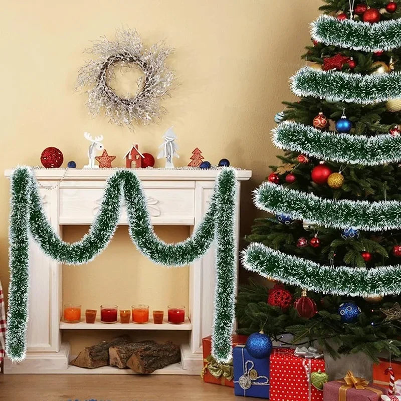 Vue d'ensemble de la guirlande de Noël de 2 mètres étalée