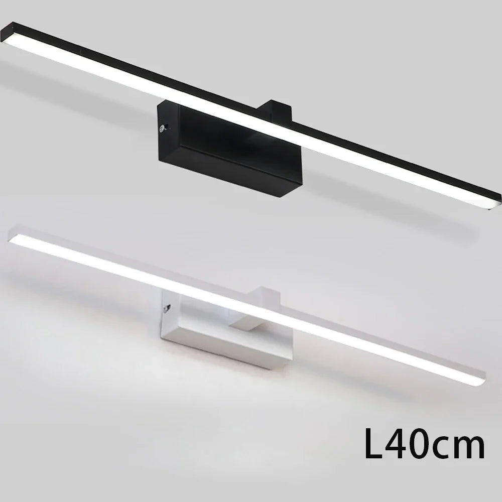 lampe led moderne blanc fixée mur salle bain chambre coucher éclairage sans ombre minimaliste