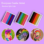 ruban adhésif multicolore rayures horizontales moderne stickers pinceau peinture corporelle uv luminescente halloween festivités