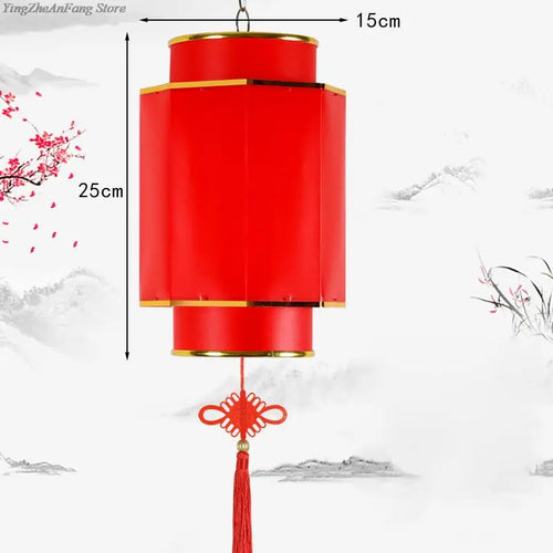 lanternes suspendues traditionnelles chinoises rouge jaune motifs floraux PVC étanches fêtes nouvel an