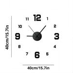 horloge murale moderne minimaliste aiguille acrylique noir blanche adhésif chambre salon