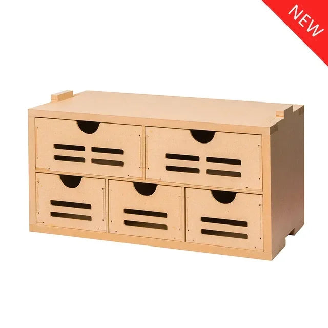 boîte rangement modélisme compartiments cartes peinture accessoires plateau central naturel pratique