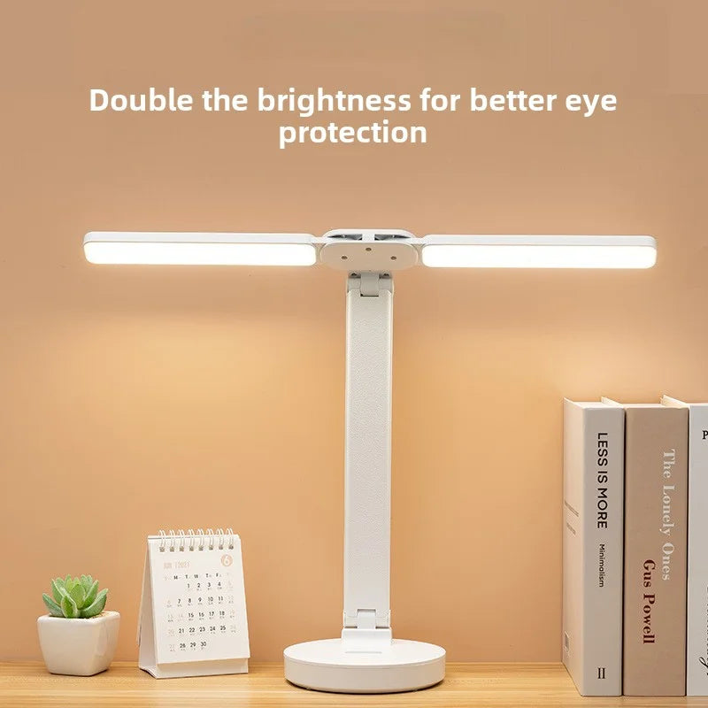 lampe rechargeable led dimmable tactile protection yeux moderne blanc support téléphone