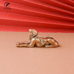 statues égyptiennes sphinx dorées bronze décoratives maison 7.3cm longueur 2.8cm hauteur