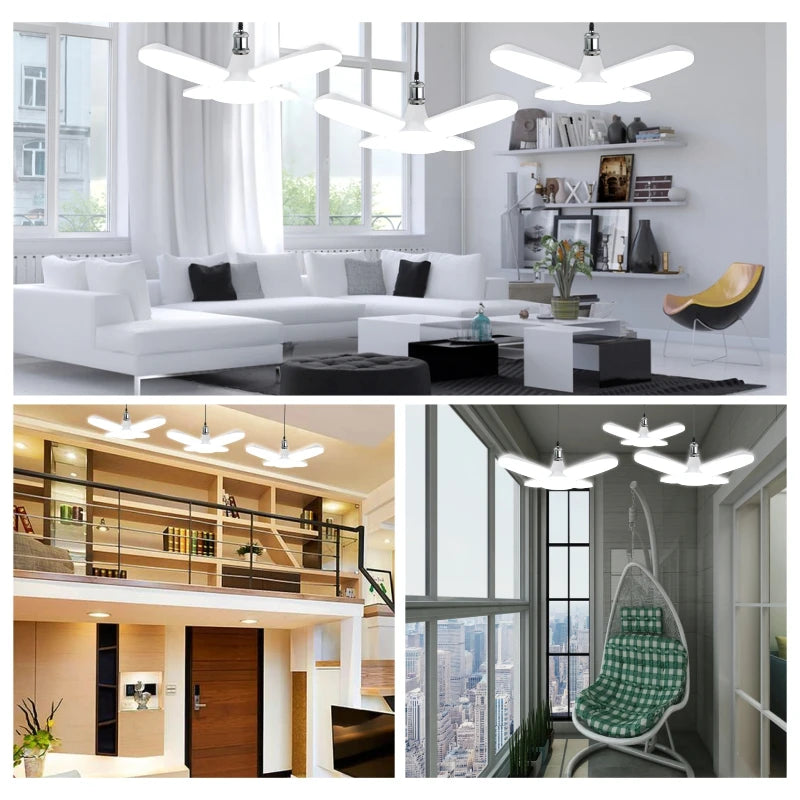 ventilateur led mini pliable blanc moderne 360 degrés 28w 2000 lumens 50000h