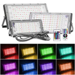 projecteur led rgb extérieur ip65 moderne télécommande 24touches 50w 100w 300w ledspotlight