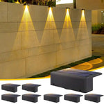 applique murale solaire noire moderne pièces éclairage économique étanche autonome