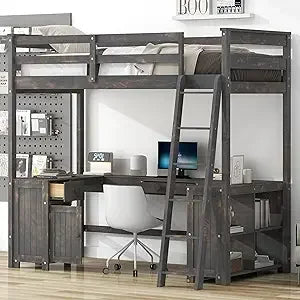 lit mezzanine blanc rangements modernes latérale.storage tiroirs armoire