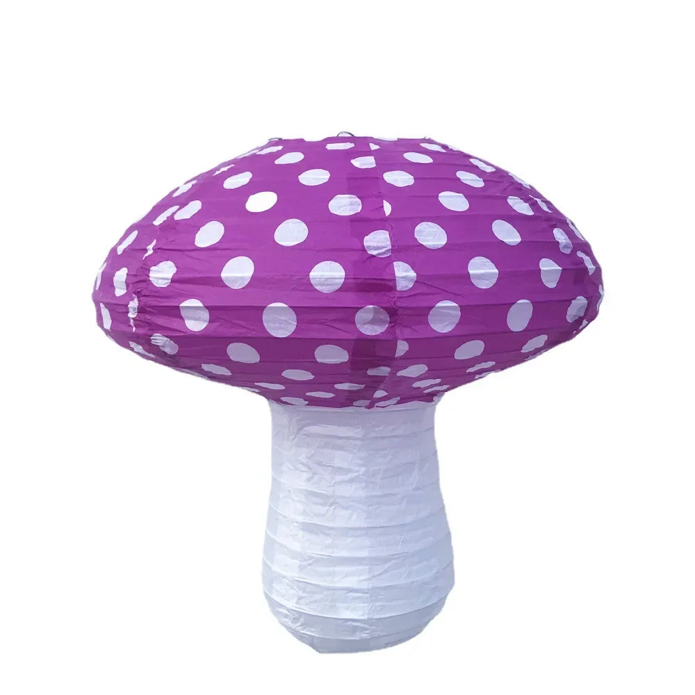 lanterne champignon fraise couleur rouge blanc jaune rose verte points feuilles enfant décoration fête