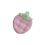 coussin protection tasse moderne pois blanc feuille verte rouge blanc rose