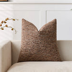 housse coussin polyester jacquard moderne rayé beige marron noir gris clair 30x50 40x40 cm
