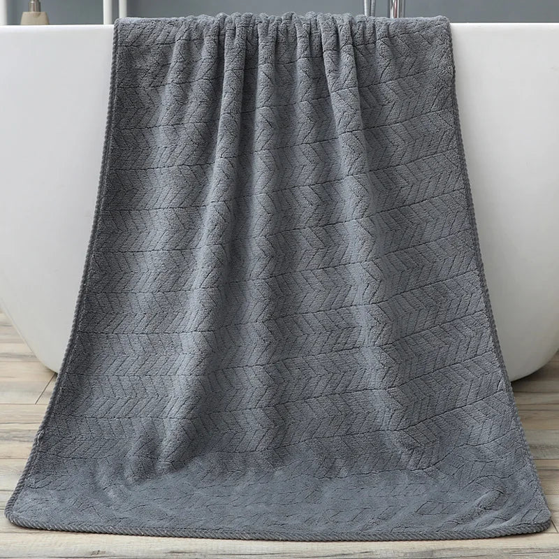 serviette bain absorption rapide séchage velours microfibre motif géométrique couleurs multiples moderne