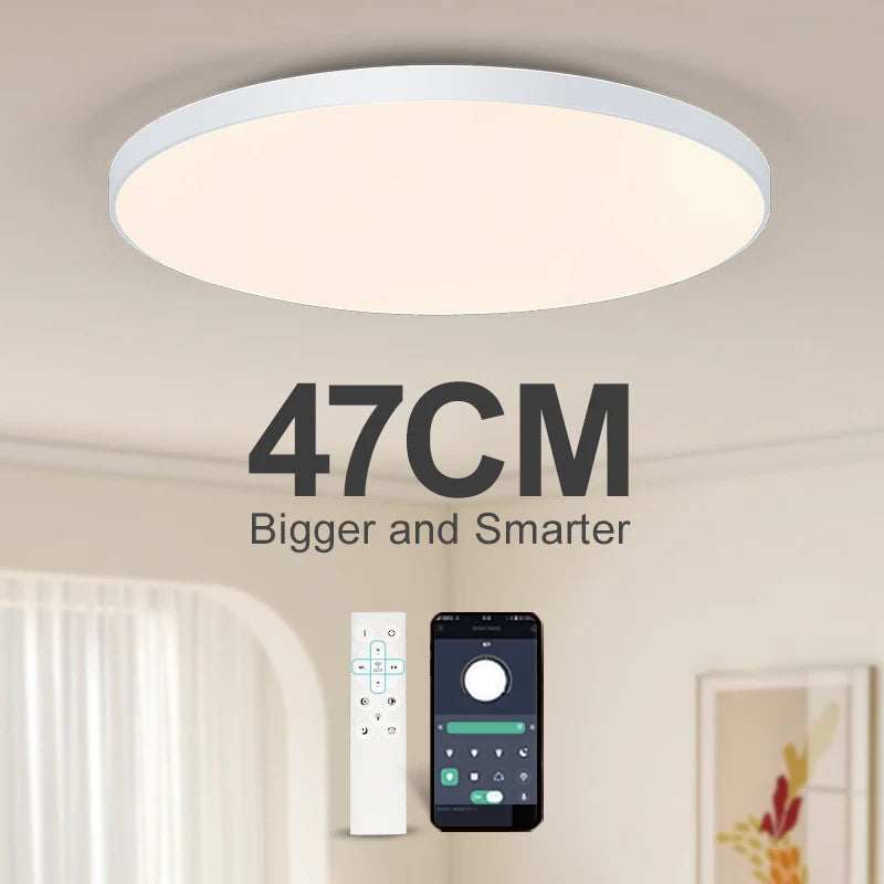 plafonnier led moderne blanc éclairage cuisine télécommande app interrupteur mural flux lumineux élevé