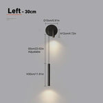 luminaires muraux led minimalistes noir gris chambre salon cuisine étude entrée tricolore
