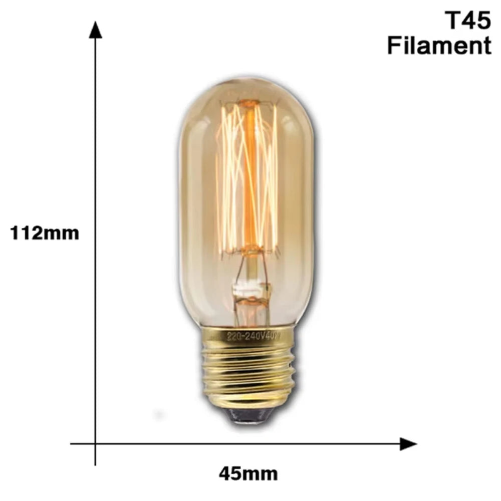 ampoule led filament rétro vintage globe transparent spirale dorée culotte e27 salon