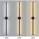 lampe murale led moderne noire 40cm 60cm 80cm 100cm 120cm aluminium