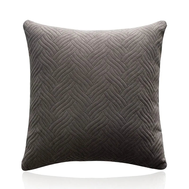coussins carrés modernes motif zigzag bleu gris vert orange décoration lit voiture