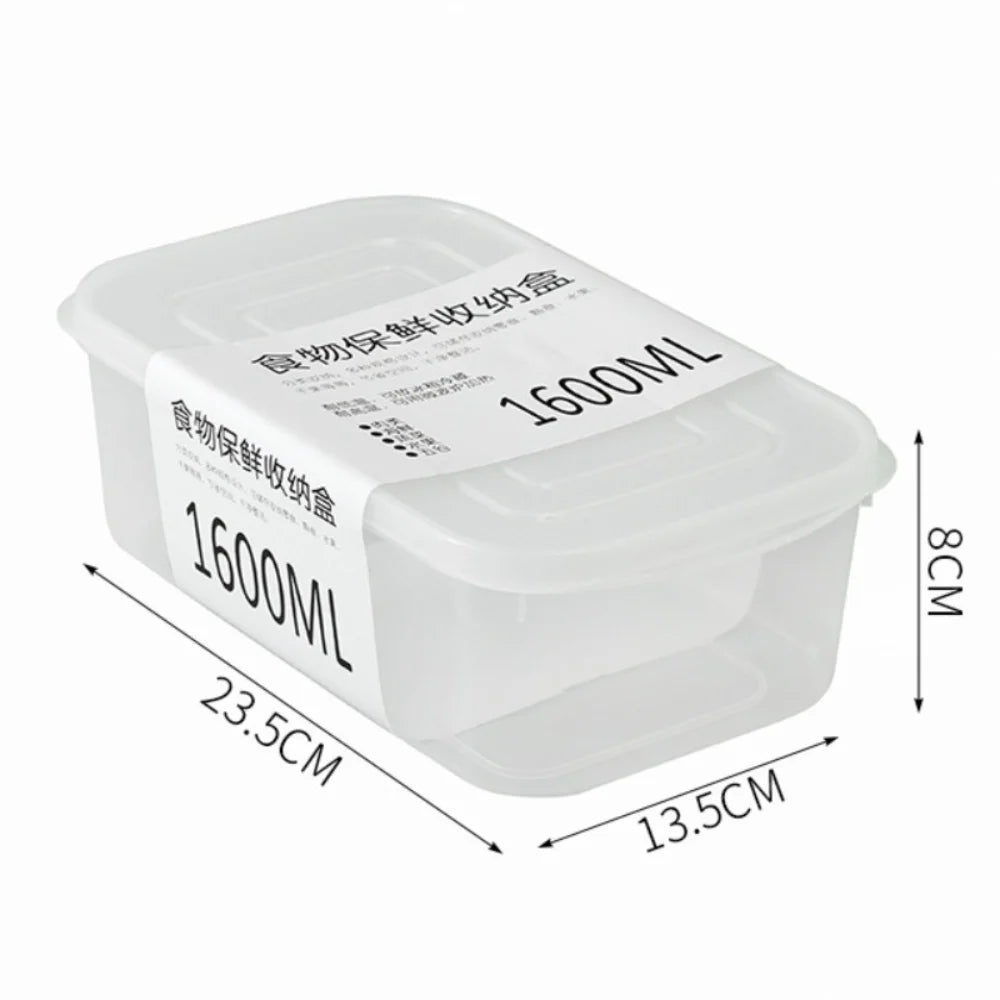 conteneurs alimentaires transparents réutilisables poignées tailles diverses 1600ml 800ml 700ml 350ml moderne minimaliste