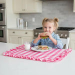 serviettes table classiques rayées rose clair serviettes table beige serviettes table blanches fronces antidérapantes