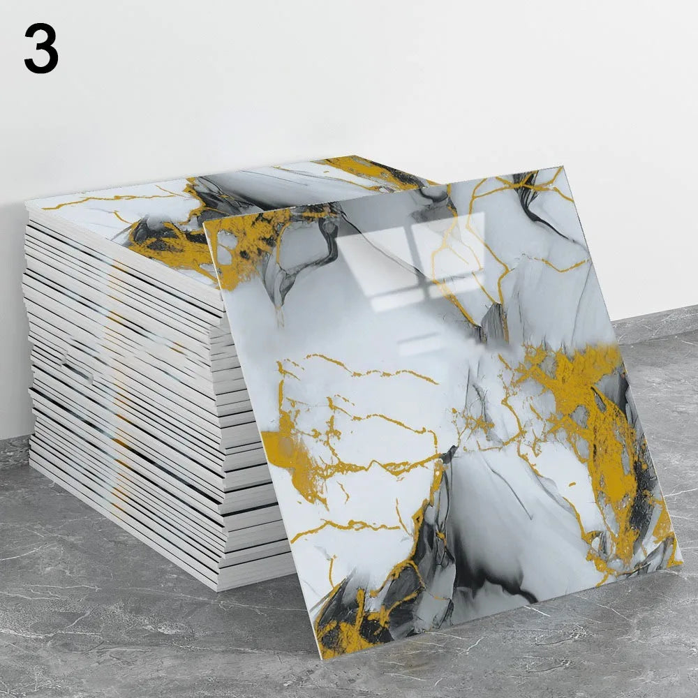 panneau décoratif auto adhésif marbre blanc moderne résistant humidité facile contemporain