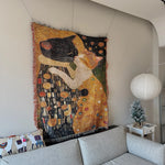 tapis vintage artisanal chats feuilles animaux portable printemps automne maison camping pique nique