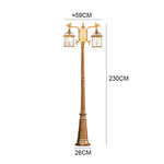lampadaire vintage deux lanternes noir doré détails métalliques extérieur ip65 led