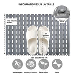 tapis bain antidérapant moderne 40x70cm lattes horizontales texturé ouvertures adhésifs salle bain
